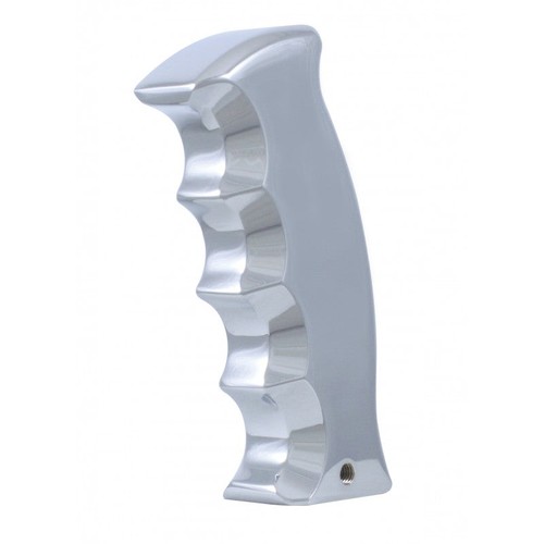 Universal Chrome Aluminum Pistol Grip Gear Shift Knob Lever Handle Cover