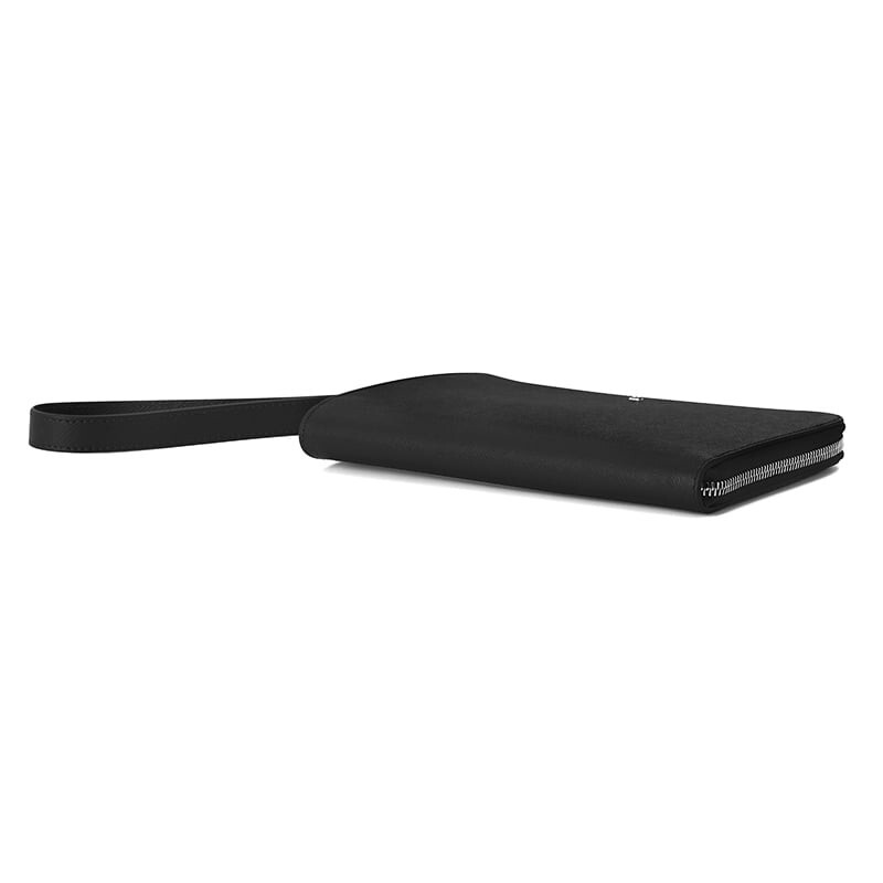 Pre-owned Montblanc Sartorial Leather Small Clutch Hand Pouch Bag Purse Wallet For Men In Black