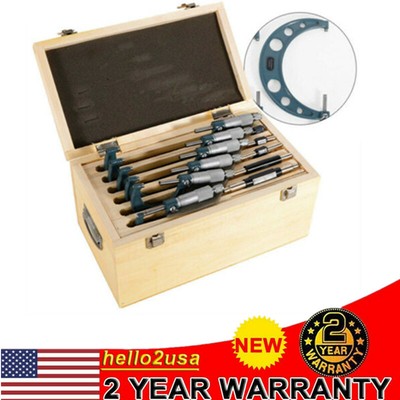 Dasqua 6 Pc Outside Micrometer Set 0 150 mm x 0.01 Range Metric Graduation.