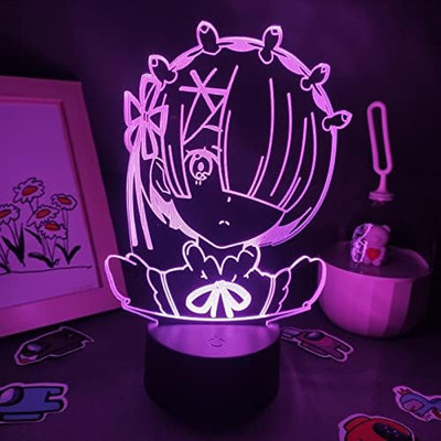 Christmas Toys for Kids Re Zero Anime Figure Rem for Friend Lamp Bedroom Bedside