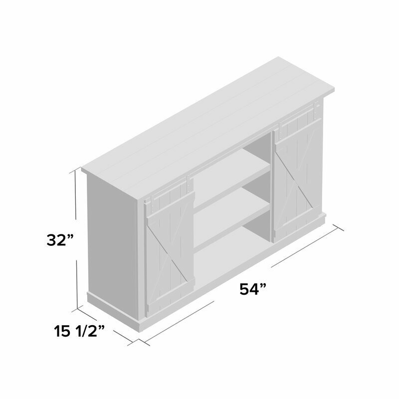 Natural Finish TV Stand Home Living Display Storage Furniture Shelves Doors
