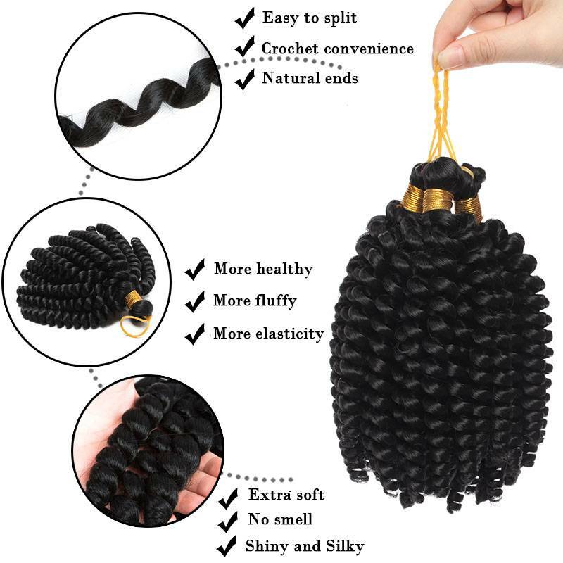 Jamaican Bounce Curly Real As Human Toni Curls Crochet Braids Hair Extensions US