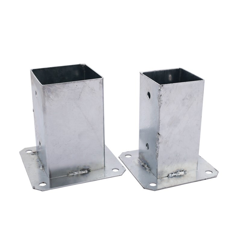 Bolt Down Square Post Fence Foot Base Support Holder Grip