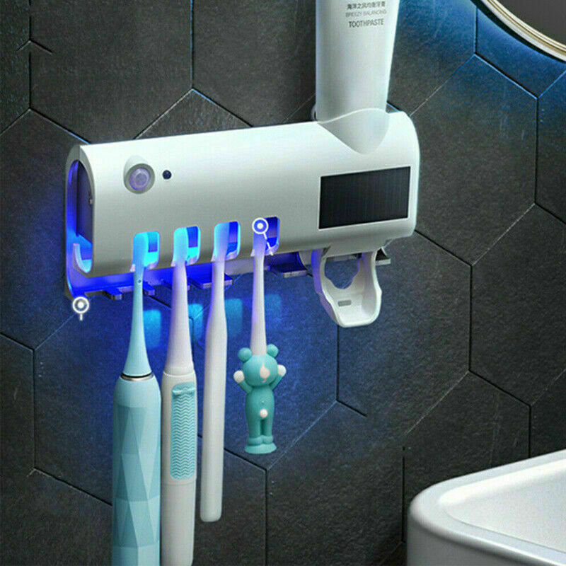 Multi Sterilizzatore UV Spazzolino Dispenser Dentifricio e Supporto Spazzolini