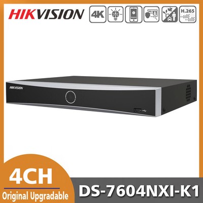 Hikvision DS-7604NXI-K1 NVR 4K 4CH No-PoE H.265+ AcuSense Network Video Recorder