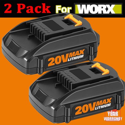 2Pack For Worx WA3578 Power Share Battery 20V 3Ah WA3520 WA3525 WA3575 Li-Ion