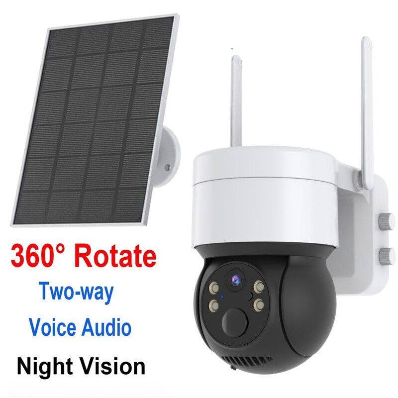 1080P PTZ Solar Security Camera Outdoor 360° Wireless WiFi Solar Camera
