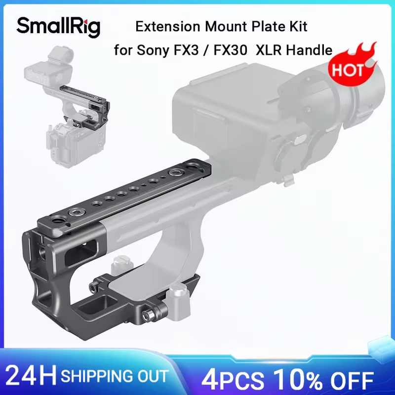 FX30 Extension Mount Plate Kit for Sony FX3 / FX30 XLR Handle, with HawkLock Qu