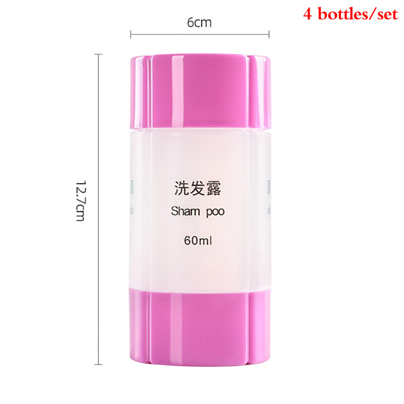 Cosmetic 3 in 1 / 4 in1 Travel Bottle Shampoo Shower Gel Storage Box Set BTF@RM