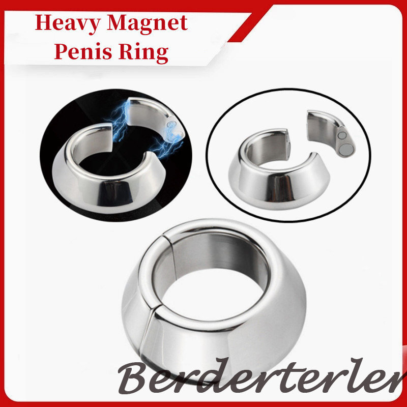 Heavy Magnet Rings Stainless Steel Scrotum Pendant Ball Stretcher Testis Weight 