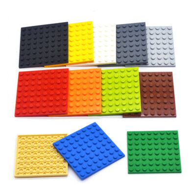 Building Blocks Dots Base Plates & Pillars DIY - 8x8 10pcs - 12 Colors Baseplate