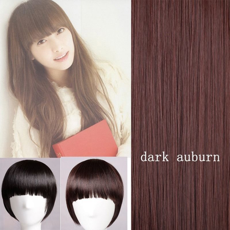 100% Real Natural as human Hair 10 Pcs Multi Color Clip In Hair Extensions Red
