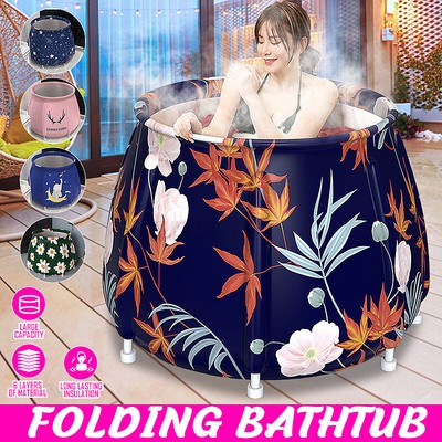 Faltbar Badewanne PVC SPA Wannenbad Badezimmer Bathtub Erwachsene Badeeimer DE