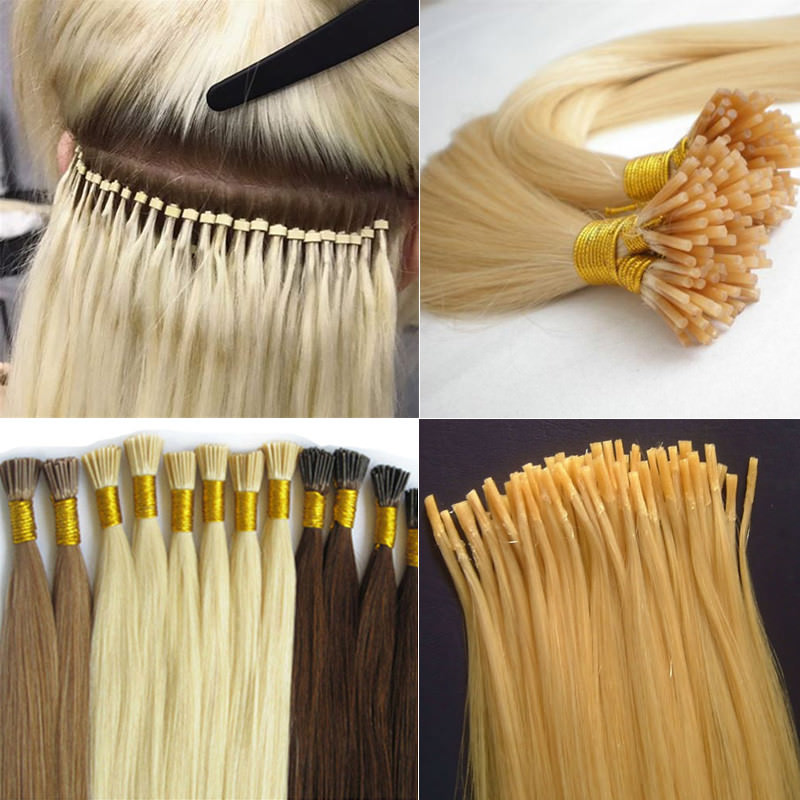 200S Stick Tip I Tip 100 Real Remy Human Hair Extensions Micro Beads