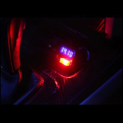 2x Red USB-Powered Night Light Car/Laptop/Charger Port Mini Small Bright LED