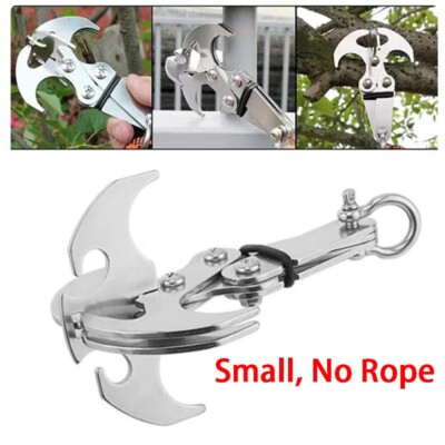 Stainless steel survival gravity hook outdoor climbing claw tool carabiner 18in