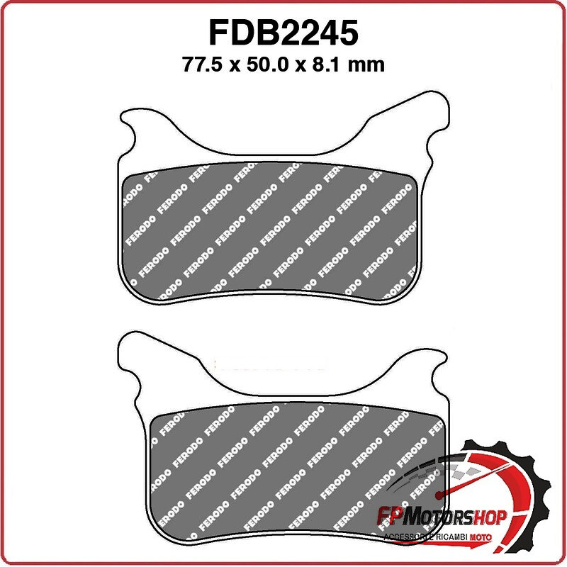 PASTIGLIE FRENO PER MOTO FDB2245ST APRILIA SXV 450/550 05>07 KTM SMR 450/525