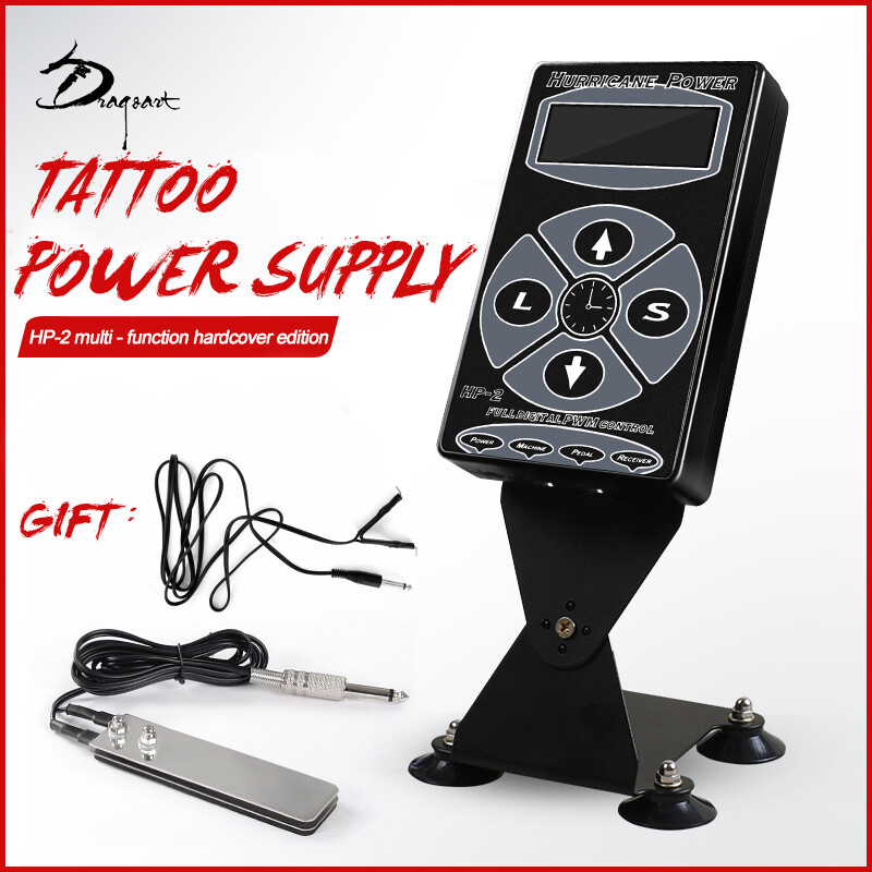 HURRICANE POWER HP-2 タトゥーマシーンセット HP-2 HURRICANE Digital Tattoo Power Supply w/ foot pedal and