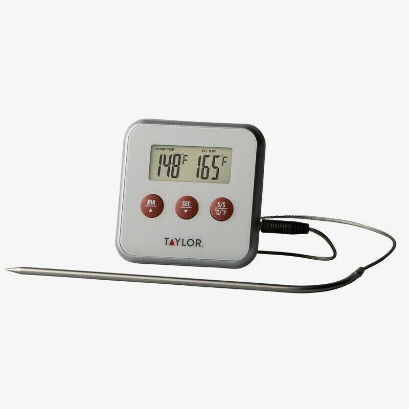 Taylor Digital PROBE THERMOMETER Flip-Out Stand Timer Magnet H...