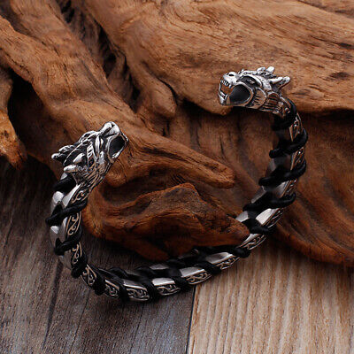 Dragon Viking Bracelet - Stainless Steel |Norse Arm Ring | Torc | Viking Jewelry
