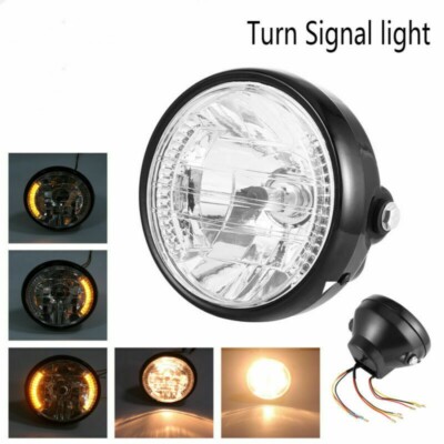7'' Universal Motorcycle Motorbike Headlight LED Front Light Headlamp + Bracket