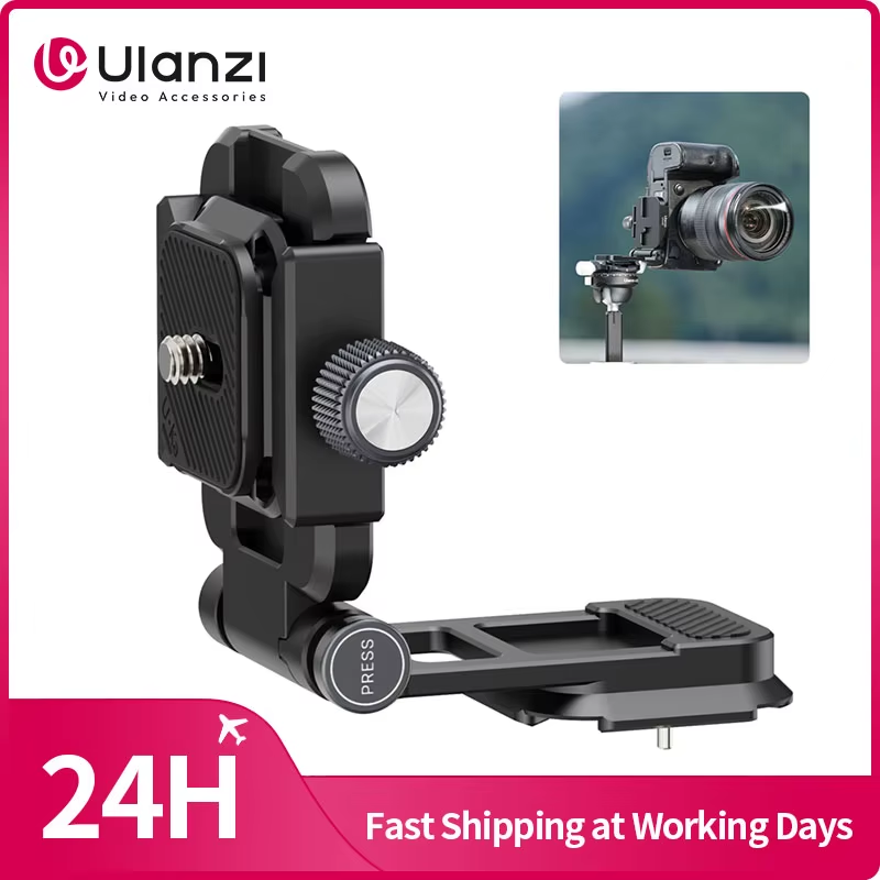 Camera Foldable L-Bracket Vertical & Horizontal QR Plate for UKA&Arca Swiss Top