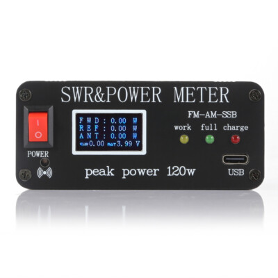 FM-AM-SSB 1.8MHz-50MHz SWR Power Watt Meter SWR & Power Meter Peak Power 120W