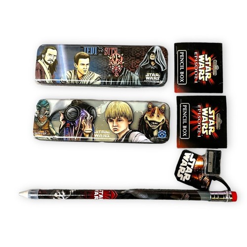STAR WARS EPISODE 1 STATIONARY BUNDLE PENCIL BOX AND JUMBO