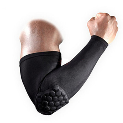 Honeycomb Elbow Pads Crashproof Sport Basketball Shooting Support Arm Sleeve LK