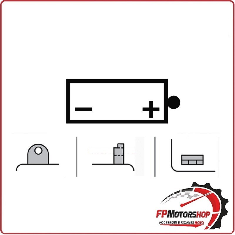 BATTERIA PER MOTO YUASA 12N5,5-3B 12N5.5-3B 12V 6AH 138X61X131MM CCA55