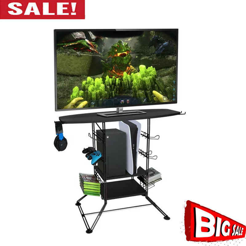 Storage Console Media Entertainment Organizer Shelving
