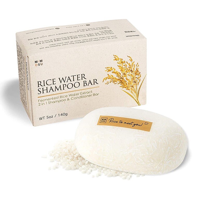 Hair Regrowth Shampoo & Conditioner Bar Soap Fermented Rice Water Natural 5 Oz