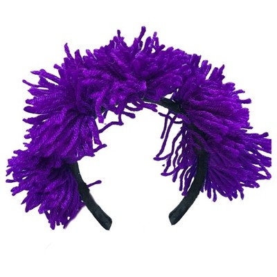 National Day Gathering Headband Parades Rainbow Pompoms Hairband for Adult Kids