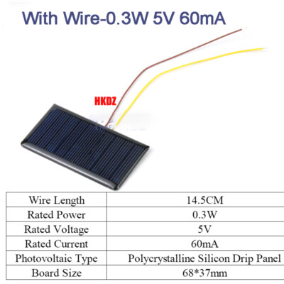 Solar Cell Solar Panel Module Many Types 2V 3V 4V 5V 5.5V 6V 10V Battery Charger