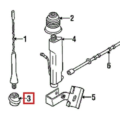 Fit For Z3 Series\E36 Roadster 95-2003\Black Aerial Antenna Grommet Seal