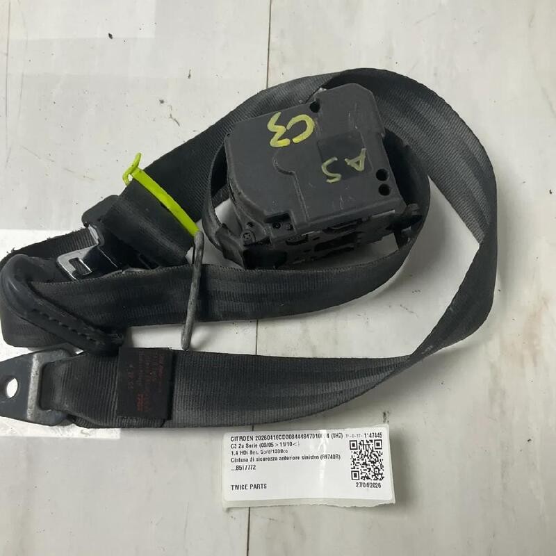 8974QR CINTURA DI SICUREZZA ANTERIORE SINISTRO CITROEN C3 2A SERIE 1.4 HDI