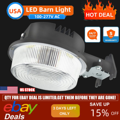 LED Yard Light 75Watt 7800LM Dusk to Dawn Photocell Outdoor Security Area Light 