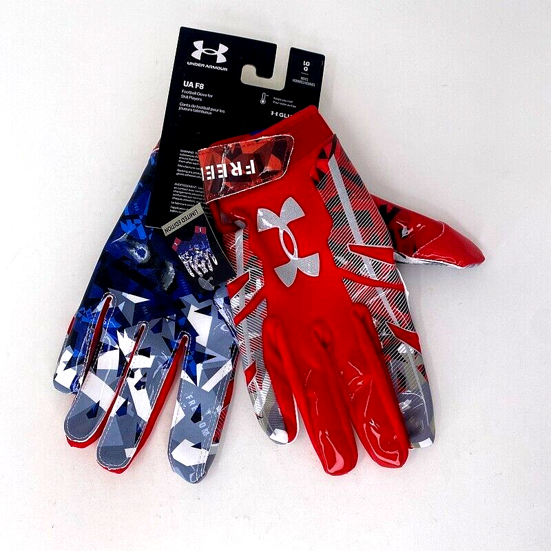 NEW UA F8 Football Receiver Gloves Adult L Under Armour
