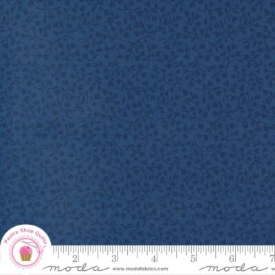 Moda BERRY BASKET 24154 14  Navy Blue Tonal Floral  April ROSENTHAL Quilt Fabric