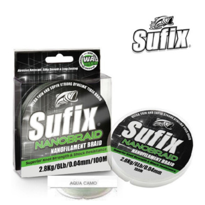 Sufix Nano Braid Pink e Acqua Camo 100mt SPECIALE TROUT AREA LIGHT SPINNING