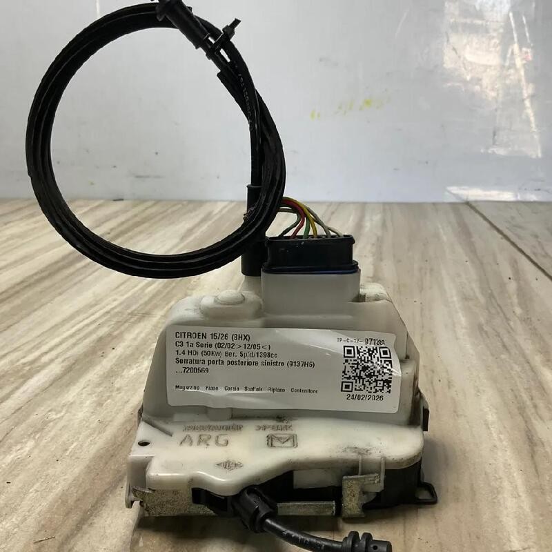 9137H5 SERRATURA PORTA POSTERIORE SINISTRO CITROEN C3 1A SERIE (02/02>12/05<)