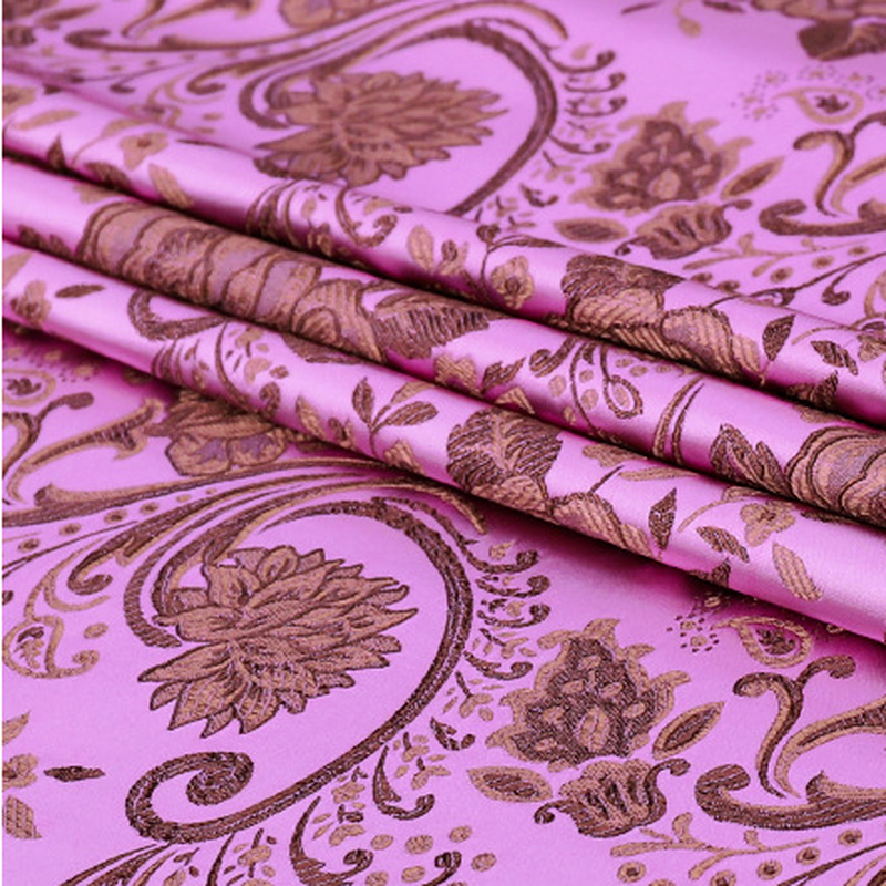 DIY Peony Jacquard Brocade Fabric Damask Silk Furnishing Upholstery Sew By Metre