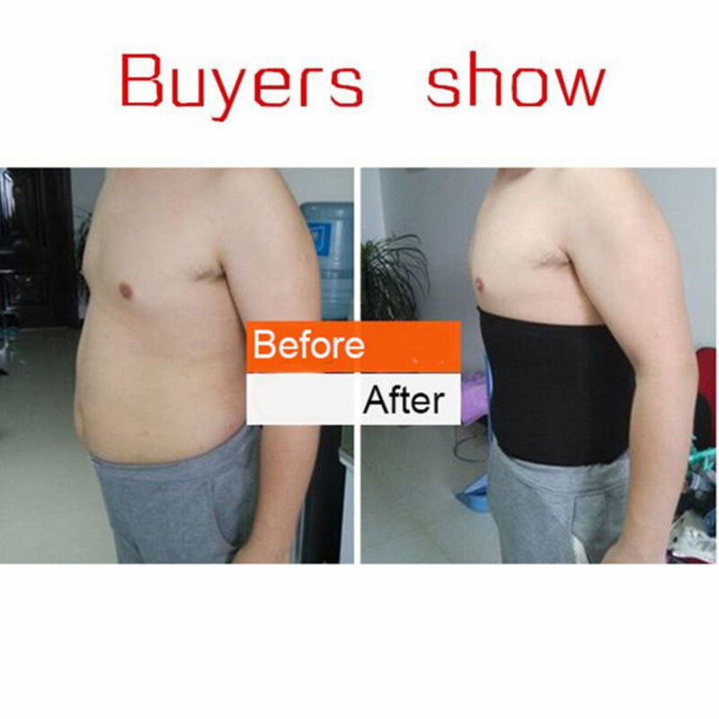 Men Tummy Tuck Belt Abdomen Girdle Slimming Waist Trainer Fat Burner Body Shaper