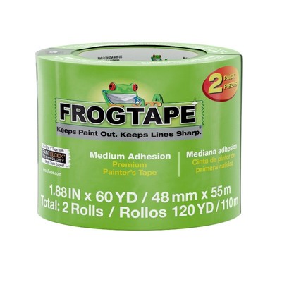 2 Rolls, Frogtape 1.88 in. x 60 yd. Green Multi-surface Painter's Tape