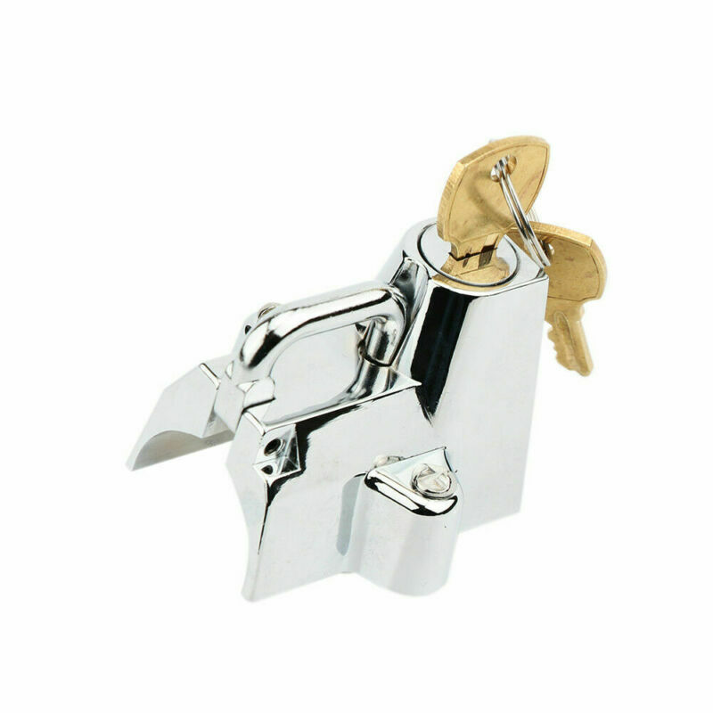 For Harley-Davidson Motorcycle Chrome Helmet Lock Anti-theft Security Universal