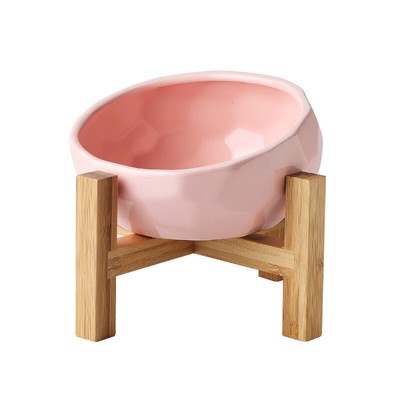 Elevated Ceramic Pet Bowls Cat Food Bowl Dog Feeder Water Dish Raised Bowl Stand