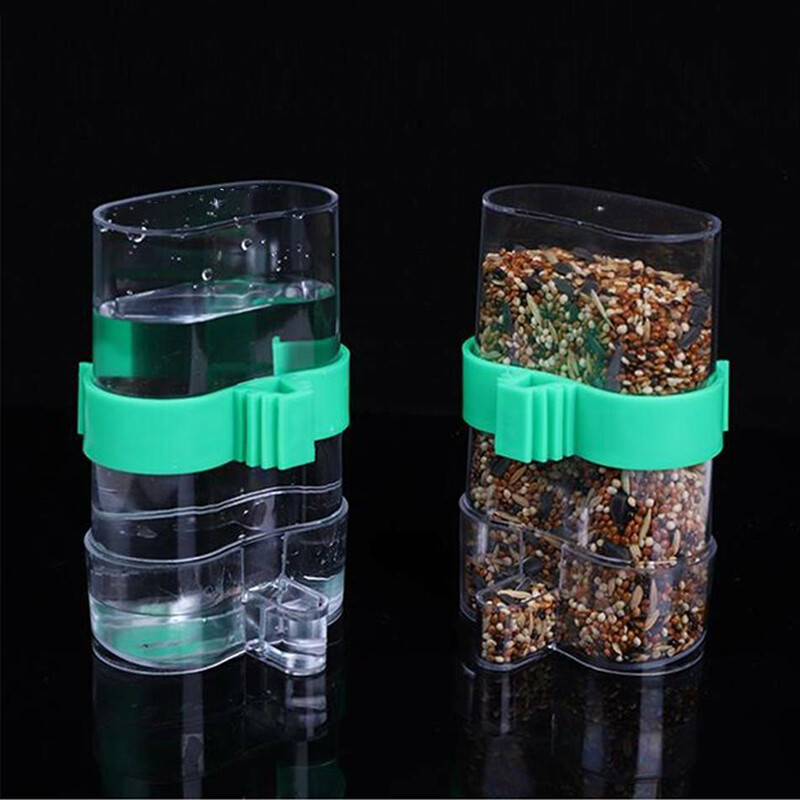 Bird Water Drinker & Feeder Bottle Anti-Algae Finch Canary Budgie Birds Cage US