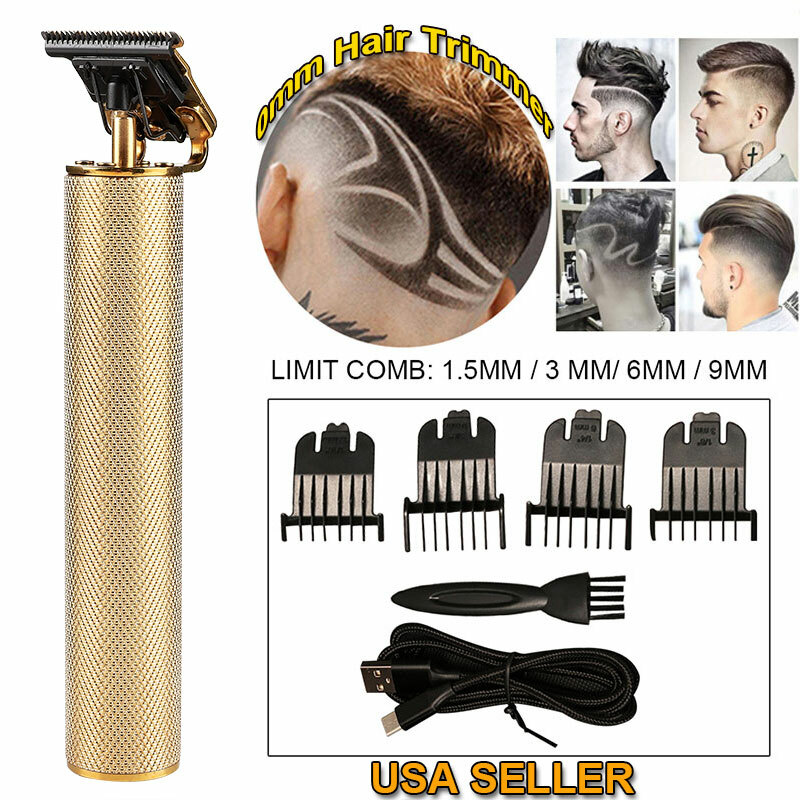 Pro T-outliner Skeleton Cordless Trimmer Hair Clippers Machine USB Rechargeable
