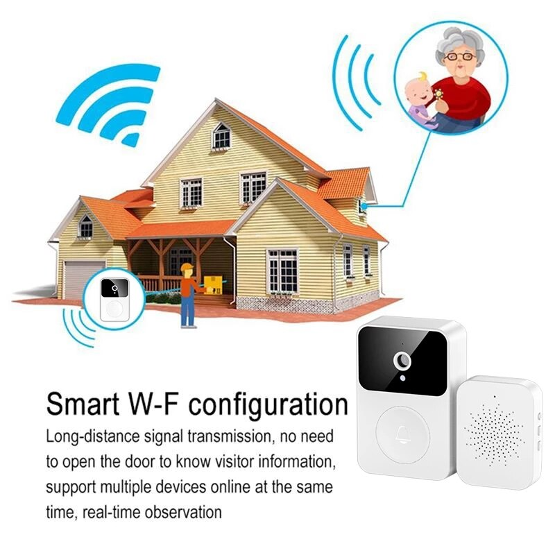 Smart Wireless WiFi Video Doorbell Phone Camera Door Bell Ring Intercom Security