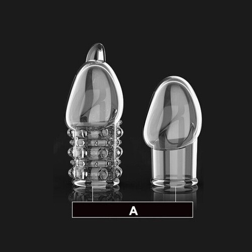 Male Penis Glans Enlarger Sleeve Bigger Extender Erection Sheath Reusable Condom. Available Now for 8.89